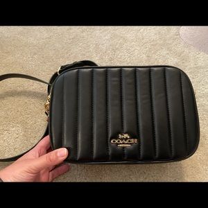 Black quilted coach Jes crossbody